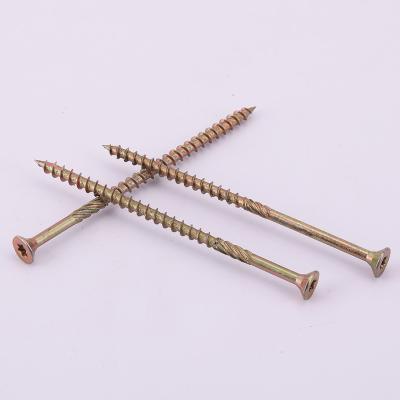 China Yellow Zinc Torx Drive Chipboard Screw Double Countersunk Head Chipboard Screw for sale