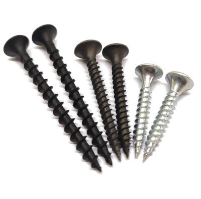 China Gypsum Board Drywall Screws Thread Black Phosphate Flat Bugle Head Screw for sale