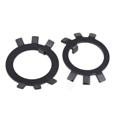 中国 Carbon Steel Black Tab Lock Washer Stop Washer For Slotted Round Lock Nuts 販売のため