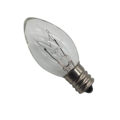 China Brass/Al. Incandescent C7 Light Bulb 7W 10W 15W Clear E12 / E14 North America for sale