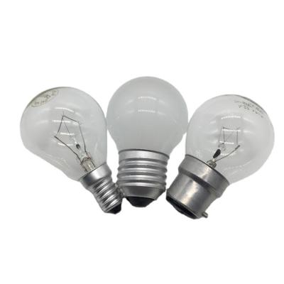 China G45 incandescent bulb aluminum round bulb 25W/40W/60W for sale