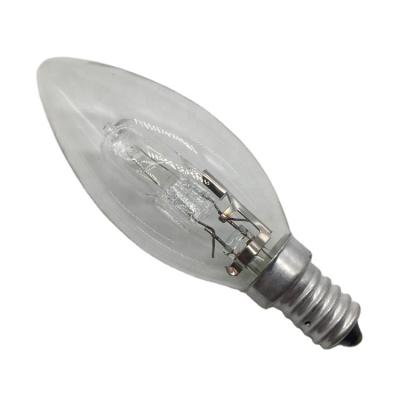 China Glass Halogen Lamp C35 Candle Bulb 18W 28W 42W CE And RoHs for sale