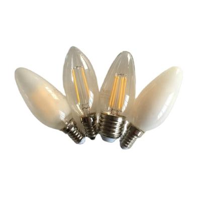 China Residential Dimmable C35 C37 Candle Clear Frosted Opal 110-240V LED 4W 5W Filament Light Bulb for sale