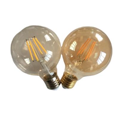 China Residential G80 G95 G125 LED Filament Light Bulb Clear And Vintage Amber 4W/6W/8W for sale