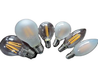 China Residential A19/G45/C35 LED filament bulb/LED filament bulb clear/frosted E14/E27 2W(220lm)/4W(460lm) for sale