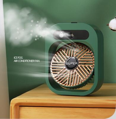 China Household High Quality Metal Portable 3 in 1 Water Air Cooler Humidifier Mist Fan for Home with Non-slip Base for sale