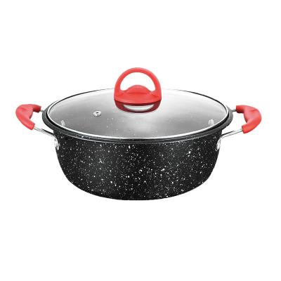 China Non Stick Sustainable High Quality Pots Non Stick Cookware Sets 4pcs Iron Kitchen Cookware Casserole Cooking Pot Set for sale