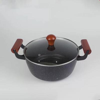 China Viable Competitive Price Wholesale Meaical Nonstick Pan Luxury Cooking Pot Stone Nonstick Pot Set for sale