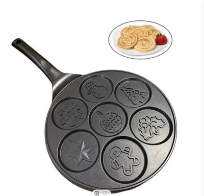 China 4/7 Hole Kitchen Multi-Functional Household Breakfast Contemporary Non-Stick Pancake Frying Pan for sale