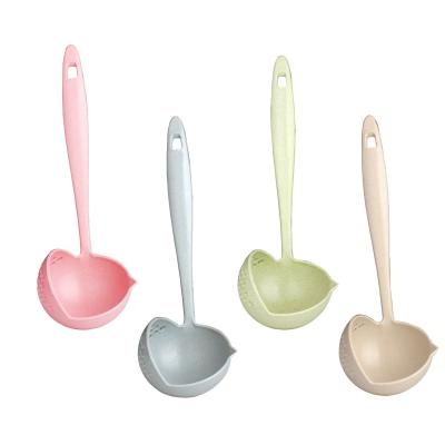 China Eco Friendly Wholesale Multi Function Sustainable PP Wheat Straw Soup Spoons For Supemaket for sale