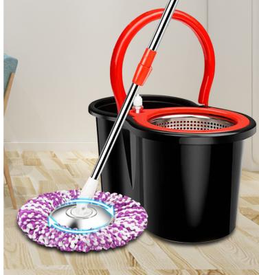 China Hot Sustainable Selling No Rotating Hand Wash Brooms Floor Handle Cleaning Broom Set With Plastic Mop Bucket for sale