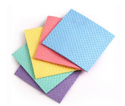 China Viable Effective Decontamination Kitchen Grate Absorption Water Quality Hiqh Wood Pulp Cotton Cleaning Cloth for sale