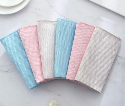 China Viable High Quality Kitchen Effective Microfiber Cleaning No Fuzz Glass Cleaning Cloth for sale