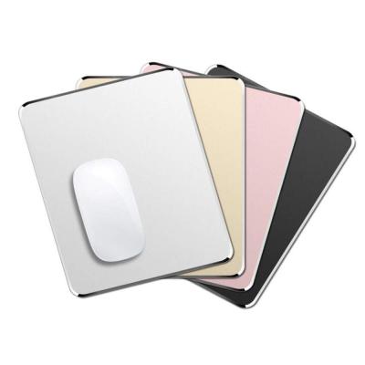 China Waterproof High Quality Customized Double-sides Use Waterproof Metal Aluminum Mouse Pad for Gaming and Office for sale