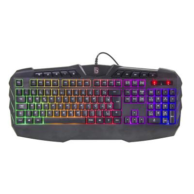 China Plug and Play USB Wired Membrane Gaming Keyboard Multimedia Keyboard with LED Light for Gamer for sale