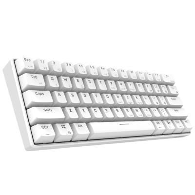 China Wireless Aluminum Keyboard 60% 61 Key Gaming Mechanical Keyboard Gateron Dual Mode Wireless Optical Switch for sale