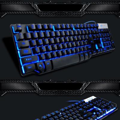 China Blue Lighting Arabic Gaming Metal Keyboard for sale