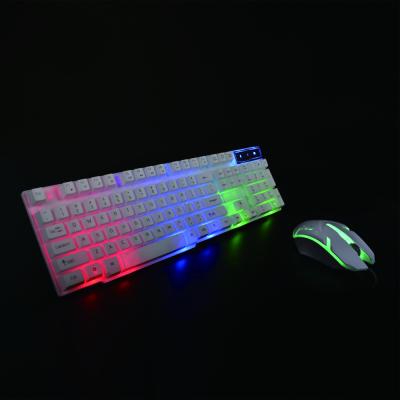 China Latest BST-801A New 2020 LED Membrane Gaming Keyboard Set With Combo And Gaming Keyboard for sale