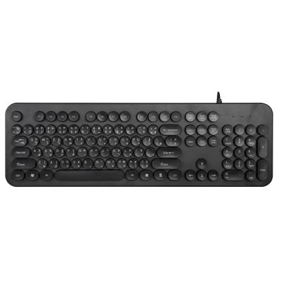 China Laser Keyboard OEM /ODM ABS Desktop Chocolate Wired Keyboard, Round Key Cap With Multi-color Support Multiple Language Slim Keyboard for sale