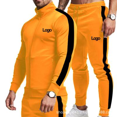 China Breathable Wholesale Tracksuits Long Sleeve Mens Gym Polyester Cotton Tracksuits Slim Set for sale