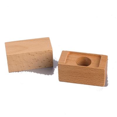 China FEA15 Full Square 17.2mm Bamboo Lid 50ml Perfume Bottle Wooden Cap for sale