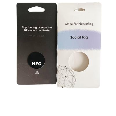 China Waterproof/Waterproof Black PVC Anti Rugged Metal Social Media Nfc Tag Sticker for sale