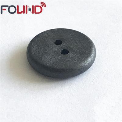 China Round 20mm Waterproof / Waterproof Passive NFC Washable Coded Button Tag With Holes for sale