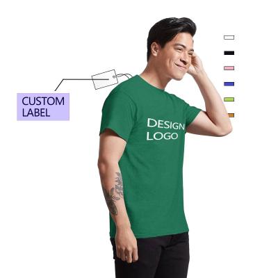 China Wholesale Custom Plain T-shirt Mens Short Heavy T-shirt Anti-Wrinkle Sleeve Cotton T-shirts for sale