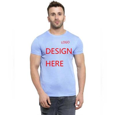 China Anti-Wrinkle Short Sleeve Casual T-shirt Slim Fit Men Round Neck Embroidered T-shirt Custom Men's T-Shirts for sale