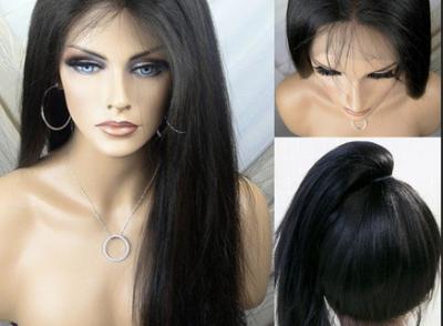 China Volle Spitze Schönheits-unverarbeitete Remy Straight Human Hair Wigs mit dem Baby-Haar zu verkaufen