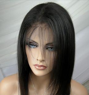 China La mano ató a la Virgen 1B#/5A Remy Hair de Remy Straight Human Hair Wig en venta