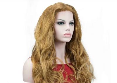 China Onda rubia de Front Lace Wigs With Body del cabello humano de Glueless de 20 pulgadas en venta