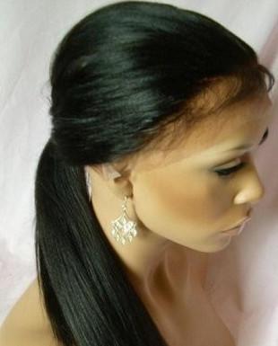 China Het onverwerkte Maagdelijke Haar van Menselijk Haarfront lace wigs with baby rond, 12 Duim - 28 Duim Te koop