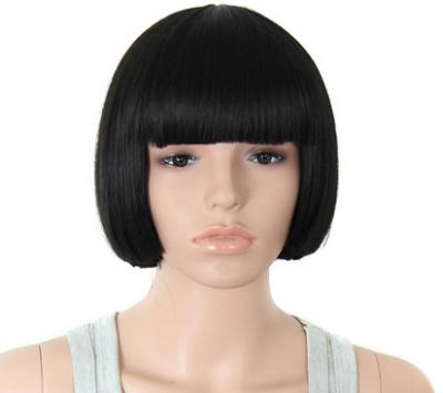 China Ate o cabelo do bebê de Front Synthetic Hair Wigs With, perucas retas traseiras curtos à venda