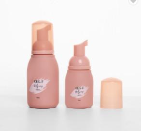 China New Products Round Pink Plastic Cosmetic Packaging Lotion Foa Bottles for sale