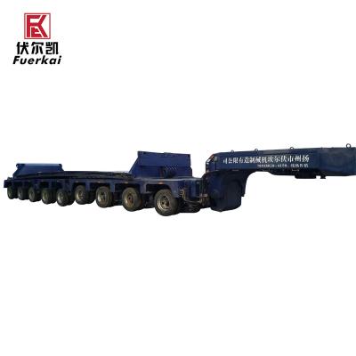 China Hydraulic gooseneck multi axle lowbed per truck trailer 120 ton drop deck 6 axles low bed extendable semi trailers for sale