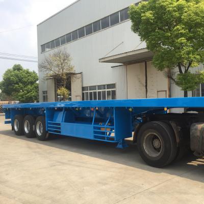 China High quality truck trailer 3 axle 40 feet flat bed semi trailer for sale for sale