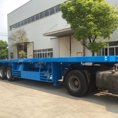 China Truck Trailer Best Selling 2 Axles 40FT Flatbed Container Semi Trailer For Sale for sale