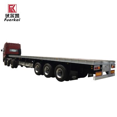 China Mafi Tri Axle 20ft 40ft Container Shipping Container Flatbed Trailer Truck Trailer Terminal Semi Trailer for sale