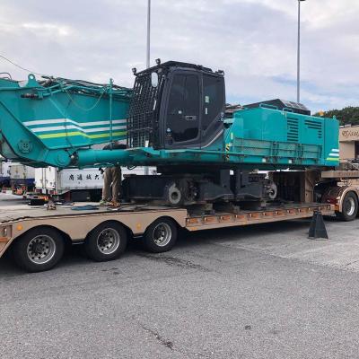 China Truck Trailer Best Price 3 Axles Air Suspension Lowboy Platform Semi Trailer For Heavy Duty Implements Hauler for sale