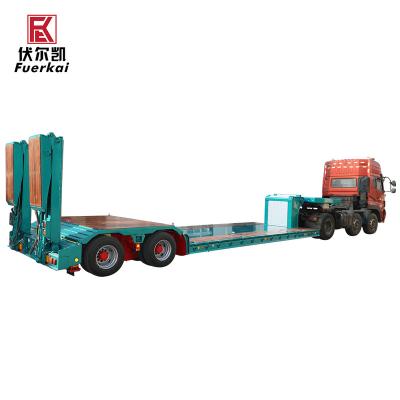 China Precise Truck Trailer Gooseneck Car Carrier Trailer Lowboy Platform Trailer Implement Carrier for sale