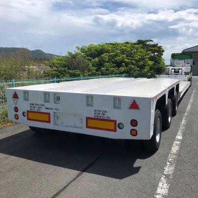 China Multifunction 2 Truck Trailer +2 Axle Low Platform Carrier Modular Truck Trailer Semi with Detachable Gooseneck for sale