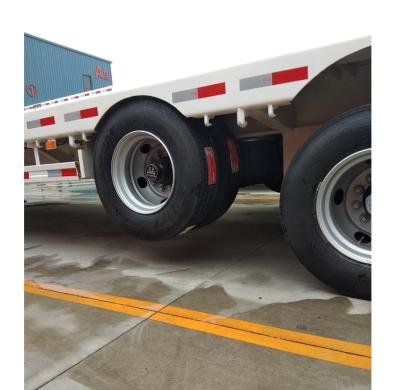 China Truck Trailer Air Suspension Lowbed Trailer With Lifting Axle for sale