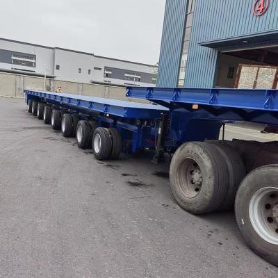 China Truck Trailer 8 Axles Wind Power Blade Road Carrier Trailer With 12M Pull-Down Extension for sale