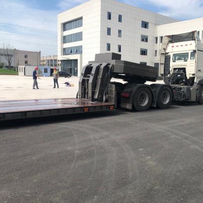 China Truck Trailer 3/4 Axles 50/60ton Heavy Duty Hydraulic Low Bed Gooseneck Lowbed Low Bed Semi Trailer Truck For Sale for sale