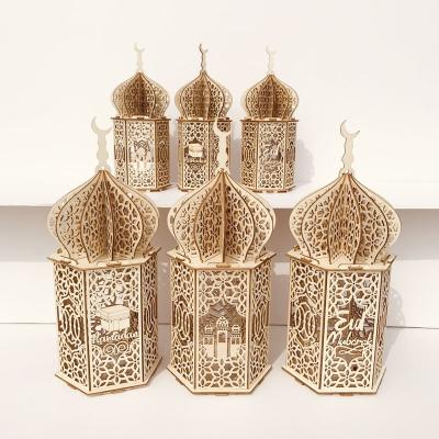 China High Quality Eid Ramadan Decorations Wooden Light For Border Export Festival for sale