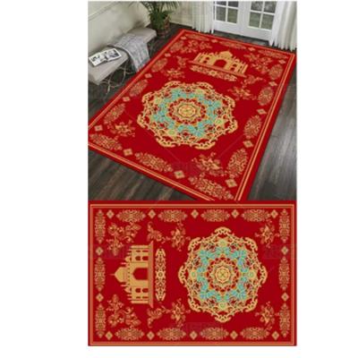 China Stain Resistant Hot Sale 60*110cm Muslim Worship Rug Portable Printed Soft Prayer Mat for sale