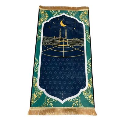 China Stain Resistant Hot Selling Decor Mini Prayer Mat Muslim Anti Slip Printed Prayer Mats for sale