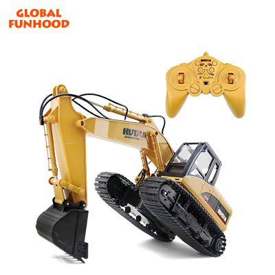 China RC Model Huina 1550 Hydraulic 1:14 550 rc excavator with bucketrc excavator diecast metal for kids for sale