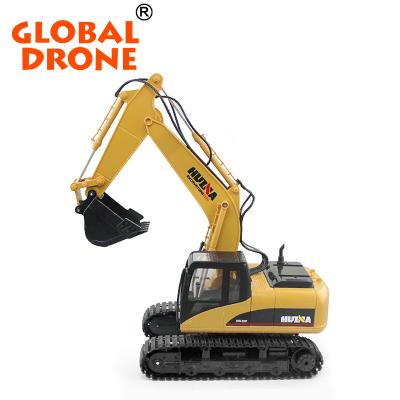 China RC model Huina toys 1:14 rc excavator metal build truck 1550 with diecast bucket for kids for sale